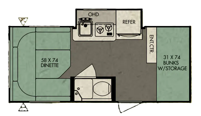 Forest River R-Pod RP-176 floor plan