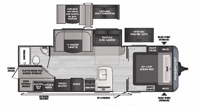 Keystone Passport SL Series 268BH floor plan