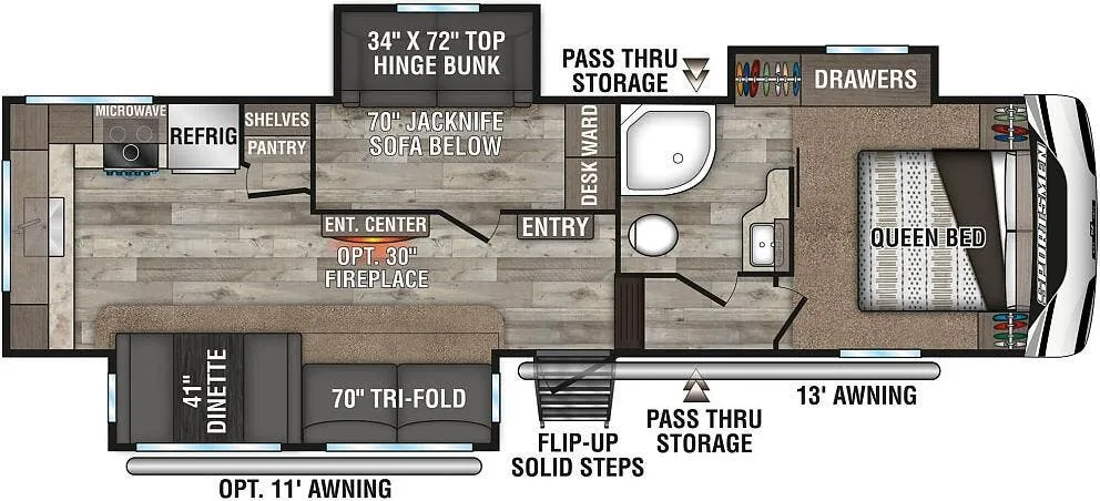 K-Z Sportsmen 303MB floor plan