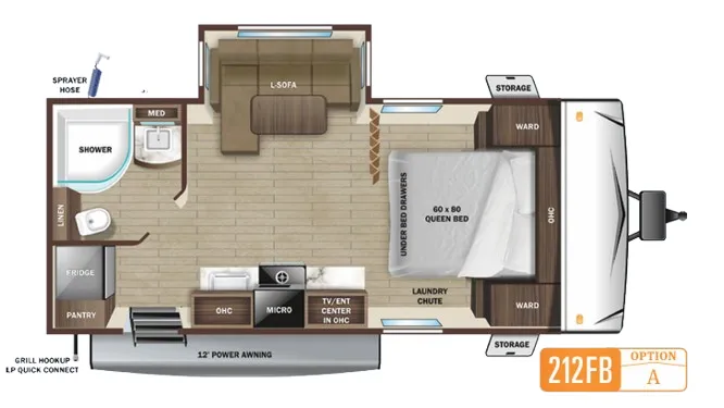 Highland Ridge Mesa Ridge S-Lite 212FB floor plan