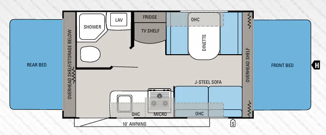 Jayco Jay Feather X17Z floor plan