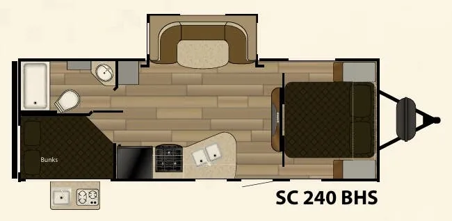 Cruiser RV Shadow Cruiser 240BHS floor plan