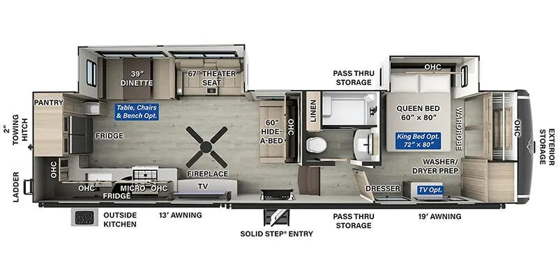 Forest River Flagstaff Classic F376RK floor plan