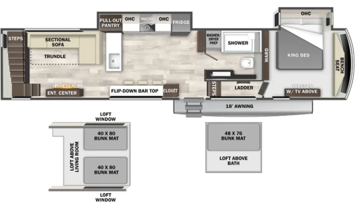 2025 Forest River Cedar Creek Cottage 41FWC - Floor plan
