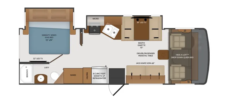 Fleetwood Flair 28A floor plan