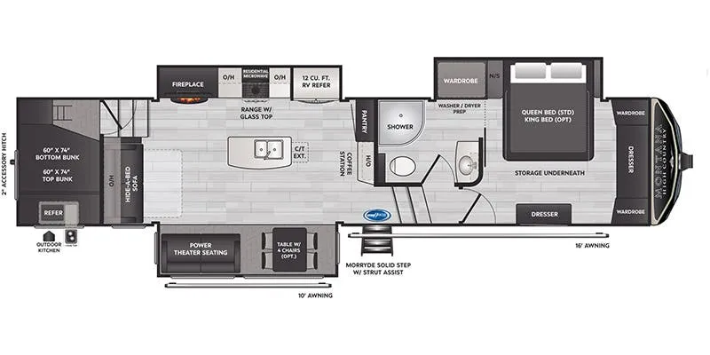 2021 Keystone Montana High Country 350BH floor plan