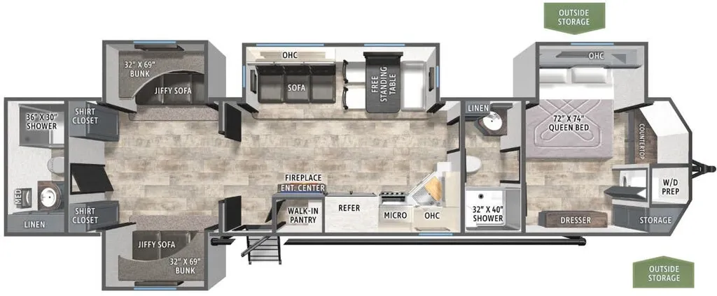 2026 Forest River Puma Vista 39BHK floor plan