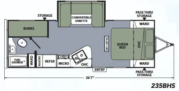 Coachmen Apex Ultra-Lite 235BHS floor plan