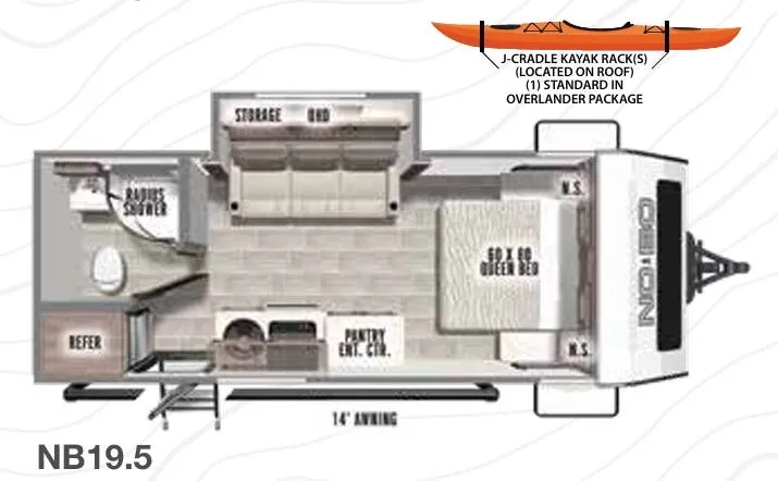 2022 Forest River No Boundaries NB19.5 - Floor plan