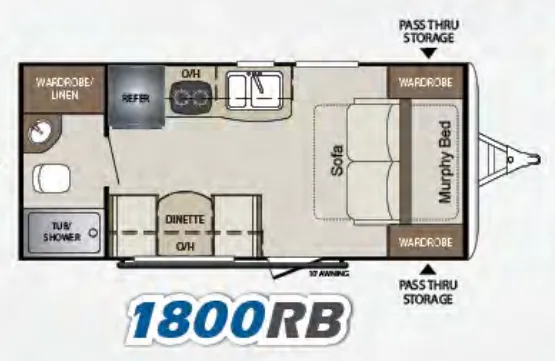 Keystone Bullet Crossfire 180ORB floor plan