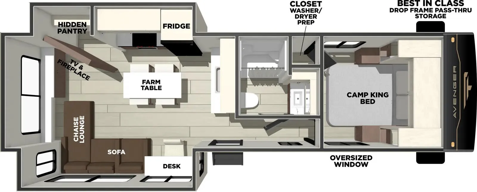Prime Time Avenger 27REI floor plan