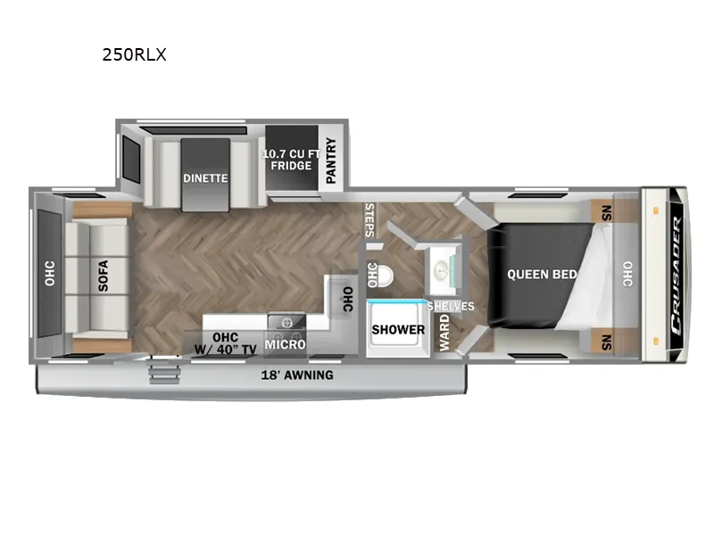 2025 Prime Time RV Crusader 250RLX - Floor plan