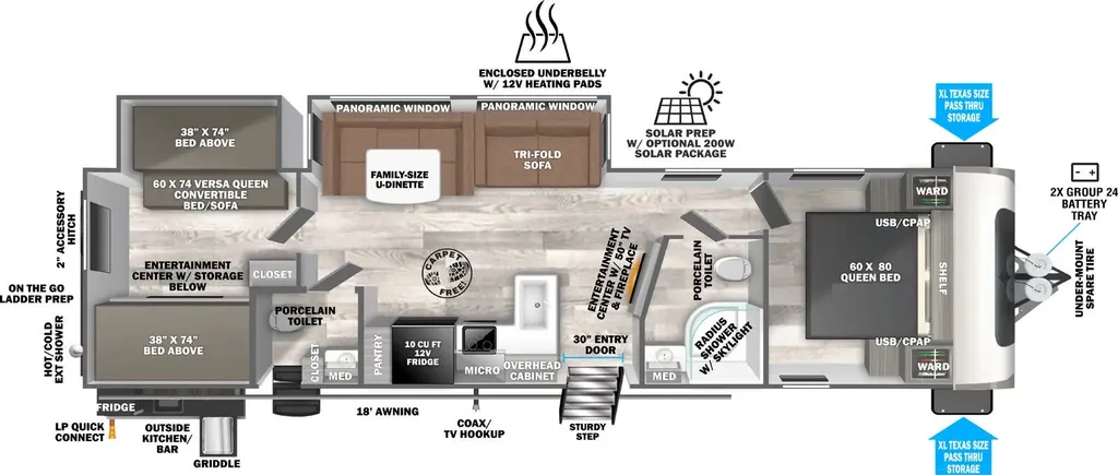 2026 Forest River Salem Hemisphere 314BUD floor plan