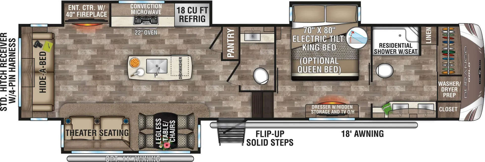 K-Z Durango Gold G366FBT floor plan