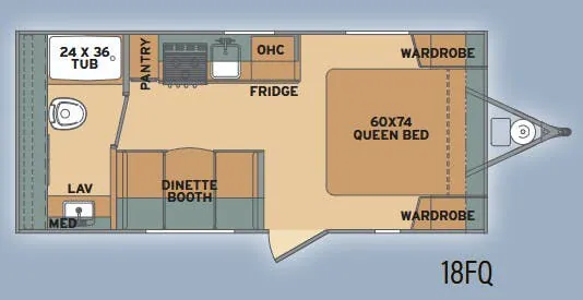 Shasta Oasis 18FQ floor plan