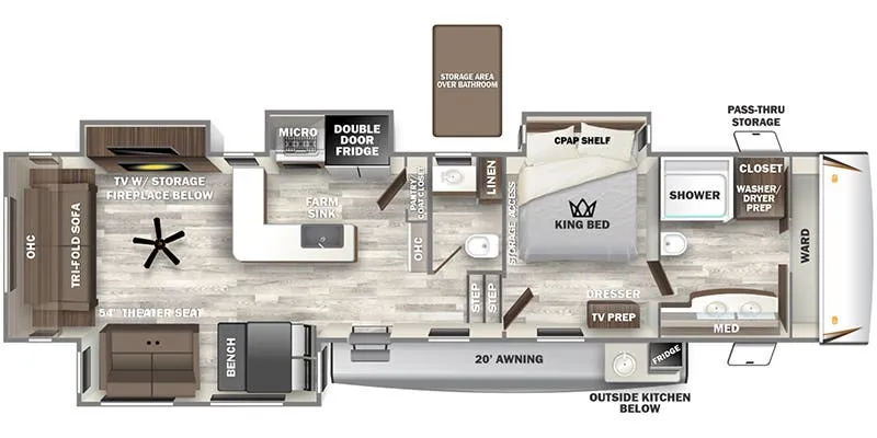 Forest River Sabre 38RLH floor plan