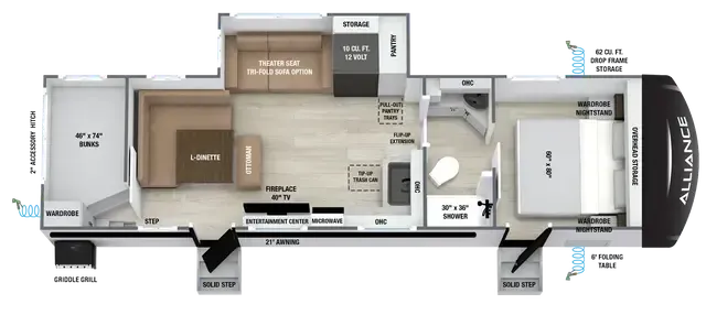 Alliance RV Delta 291BH floor plan