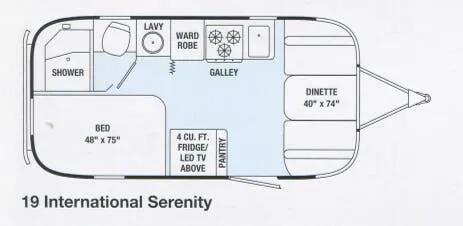 Airstream International Serenity 19 floor plan