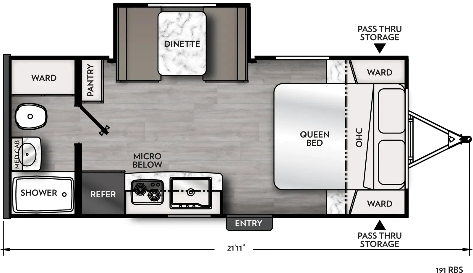 2015 Coachmen Apex 191RBS - Floor plan