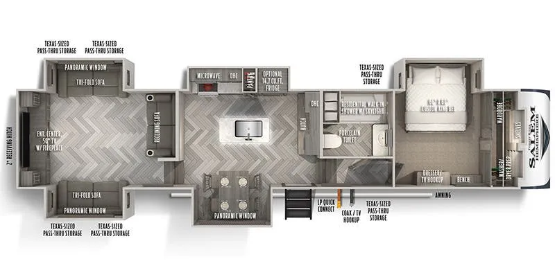 2019 Forest River Salem Hemisphere 372RD floor plan