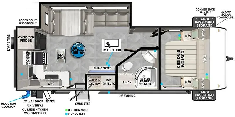 Forest River Salem Northwest 25RKE floor plan