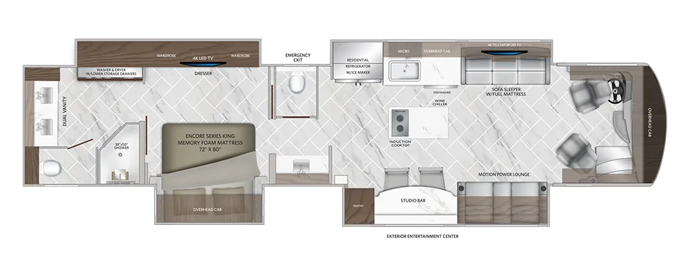 American Coach American Dream 45D floor plan
