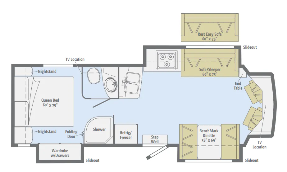 2014 Winnebago Aspect 30J floor plan