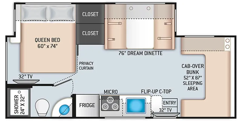 Thor Motor Coach Daybreak 24GO floor plan