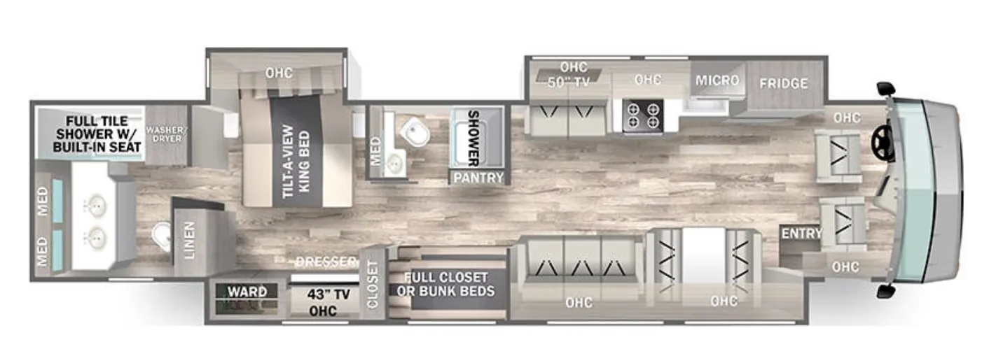 Forest River Charleston 45D floor plan