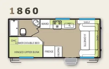 Forest River EVO 1860 floor plan