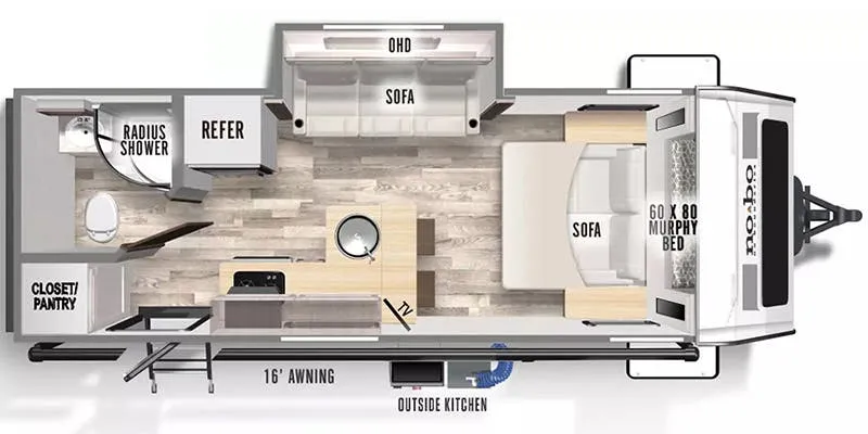 2024 Forest River No Boundaries NB19.6 floor plan