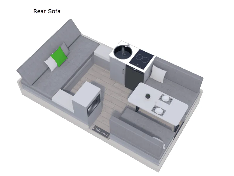 2026 Aliner Classic Sofa Bed - Floor plan
