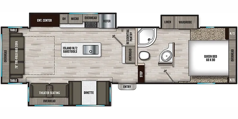 2023 Coachmen Chaparral Lite 30RLS - Floor plan