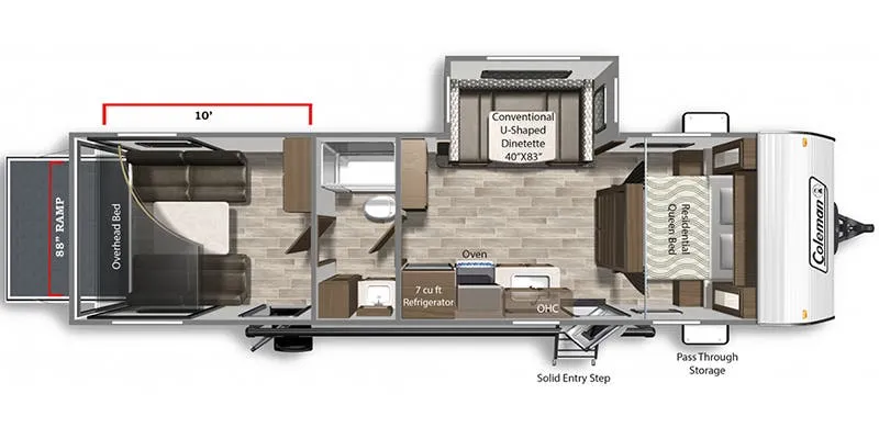 2020 Dutchmen Coleman Lantern 300TQ floor plan