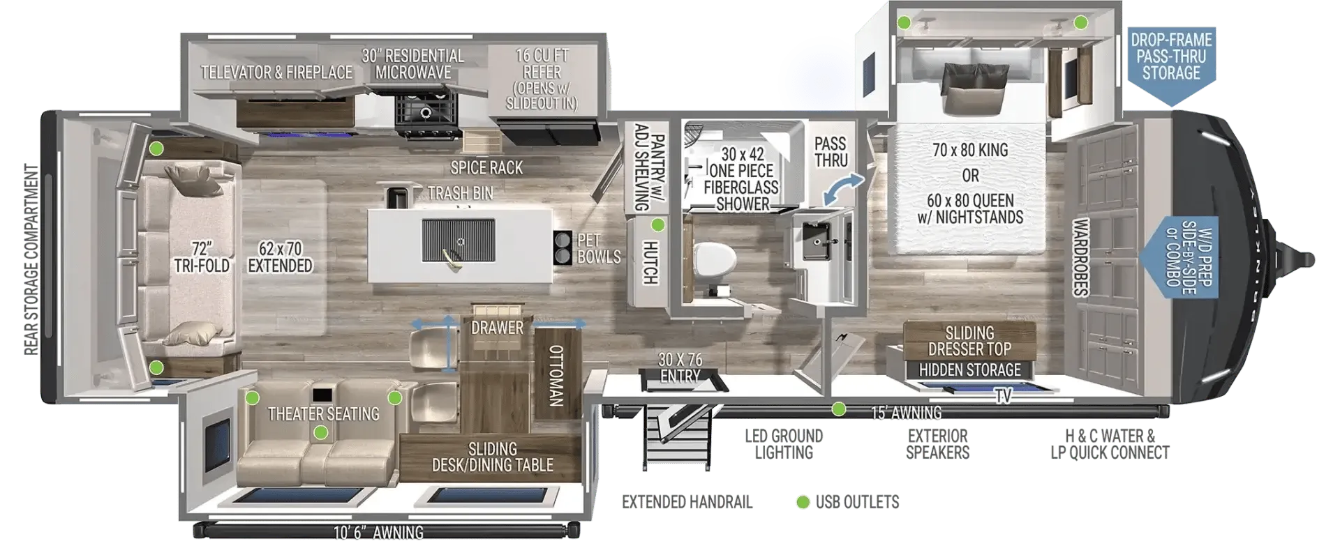 2026 Brinkley Model Z Air 310 - Floor plan