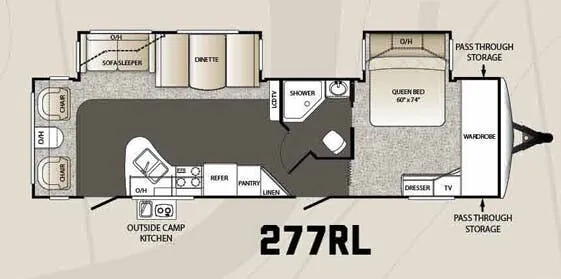 Keystone Outback 277RL floor plan