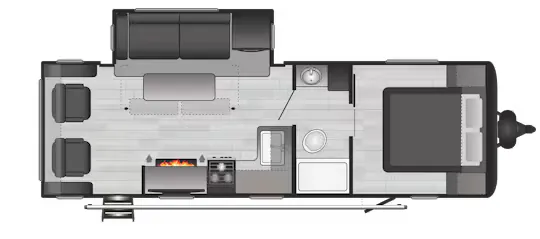Keystone Hideout LHS 253RL floor plan