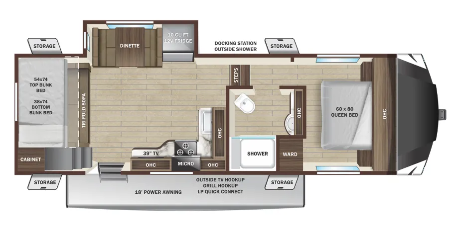 Highland Ridge Silverstar Light Duty 274BHS floor plan