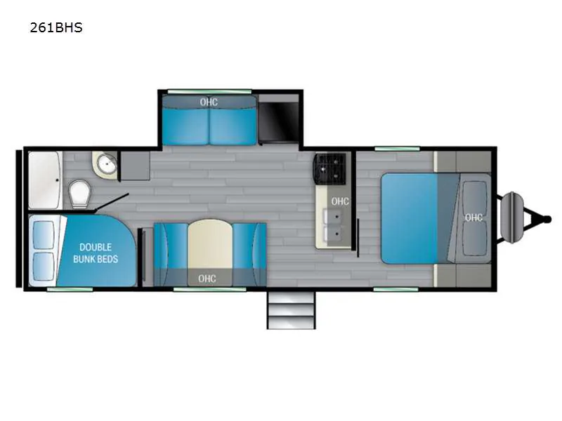 2022 Heartland Trail Runner 261BHS - Floor plan