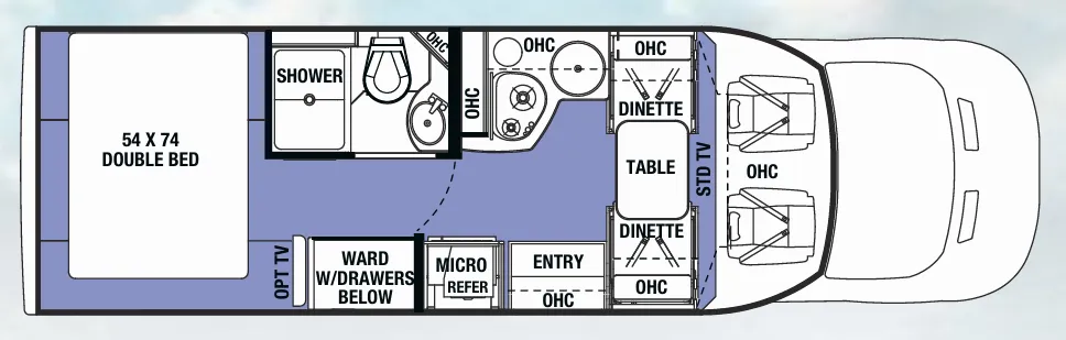 Forest River Sunseeker TS TS2380 floor plan