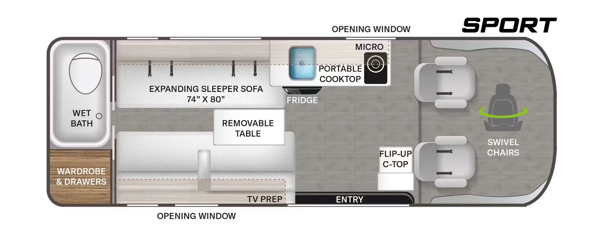 Thor Motor Coach Sequence Sport 20LS floor plan