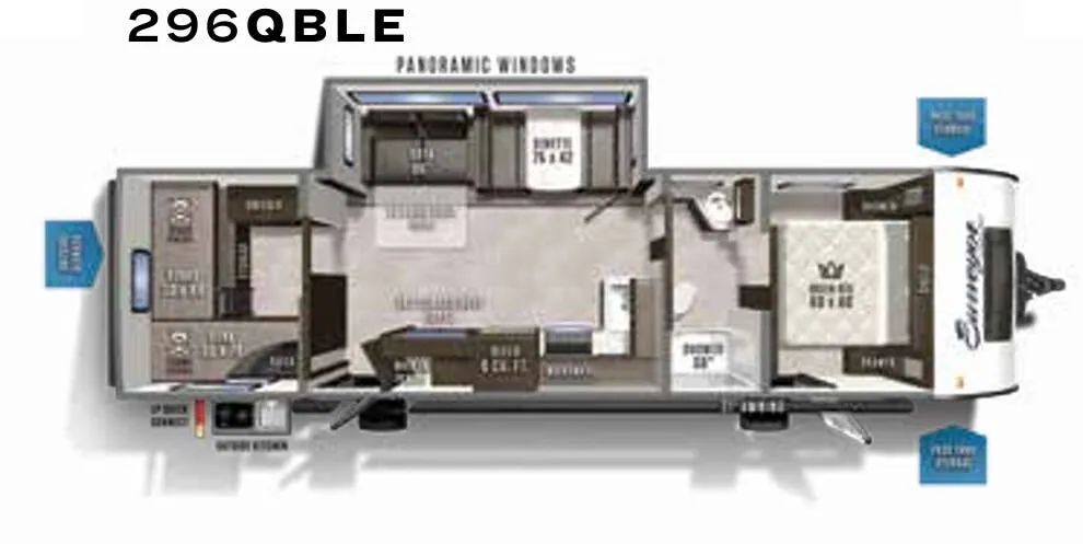 Forest River Surveyor Legend 296QBLE floor plan