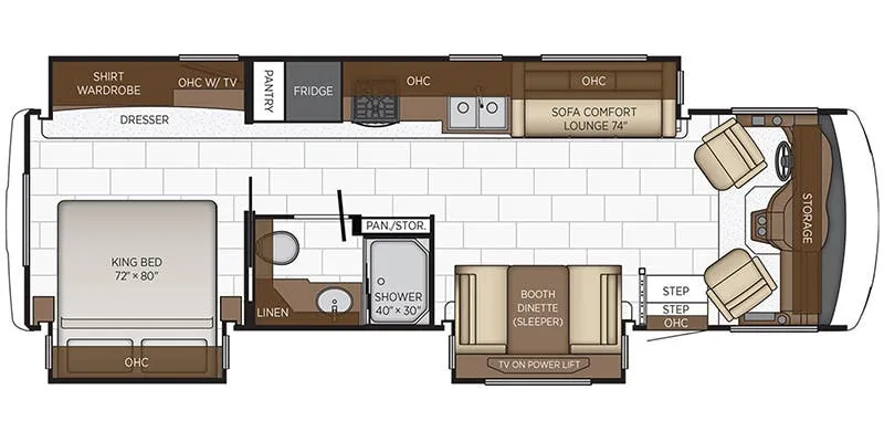 Newmar Bay Star Sport 3225 floor plan