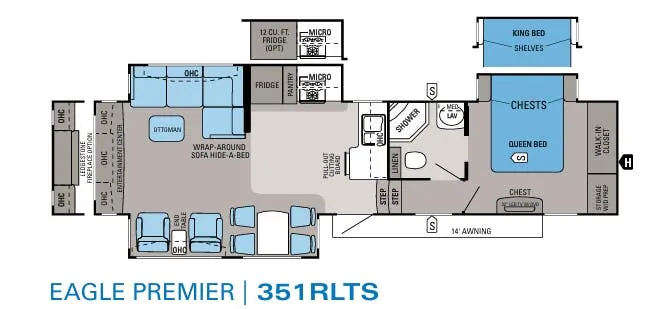 Jayco Eagle Premier 351RLTS floor plan