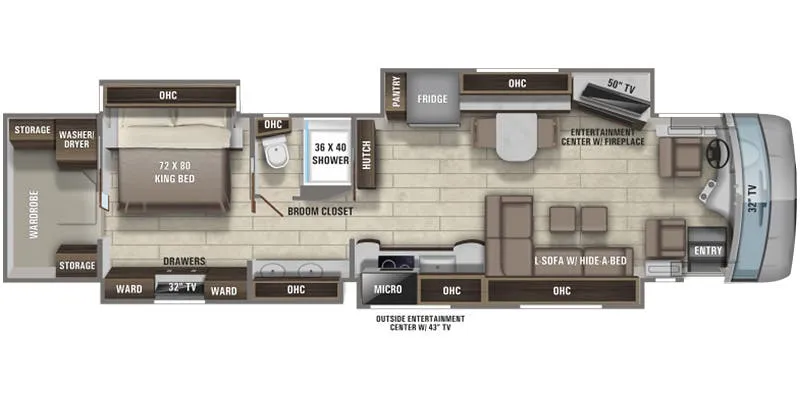 2022 Entegra Coach Aspire 44Z - Floor plan