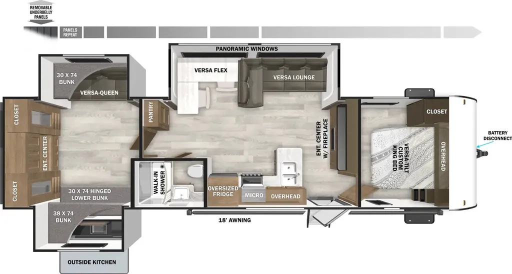 2027 Forest River Salem 31KQBTS floor plan