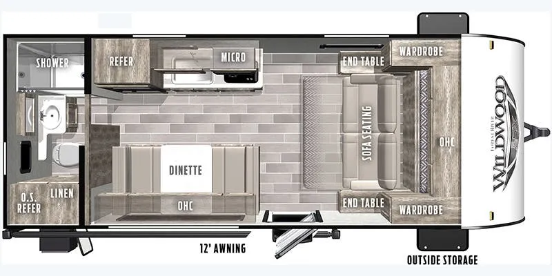 Forest River Wildwood X-Lite FSX 167RB floor plan