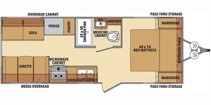 2019 Shasta Shasta 21CK floor plan