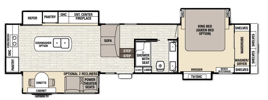 Forest River Cedar Creek Champagne Edition 38ERK floor plan