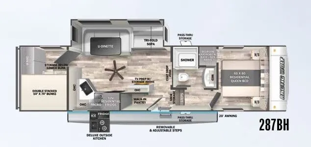Forest River Cherokee Arctic Wolf 287BH floor plan